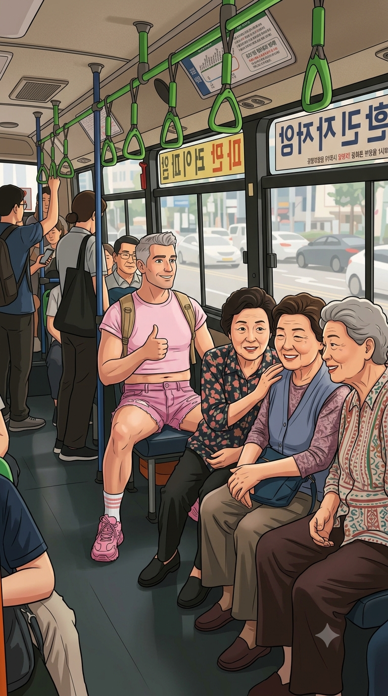 Another morning on the Korean bus… 😆🚌
